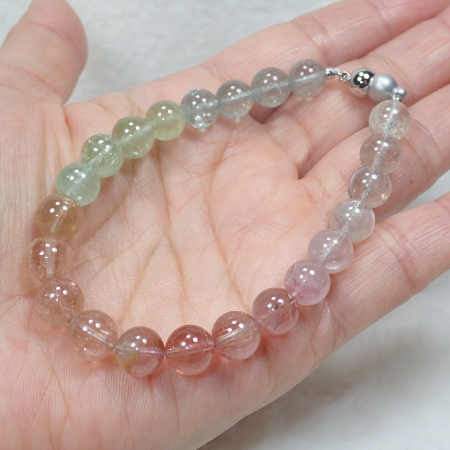 キャンディトルマリン ブレスレット2 Candy Tourmaline bracelet 写真現物 動画あり