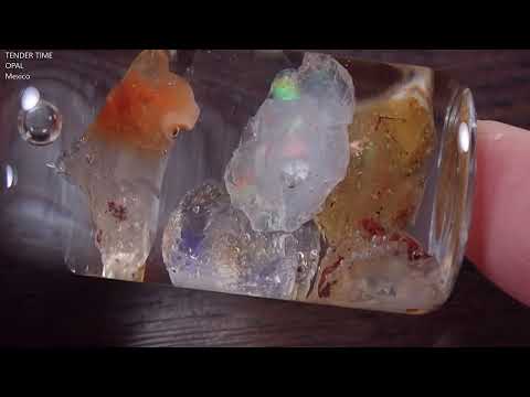 メキシコオパール  さざれ石2 小瓶入り Mexico Opal 写真現物 動画あり