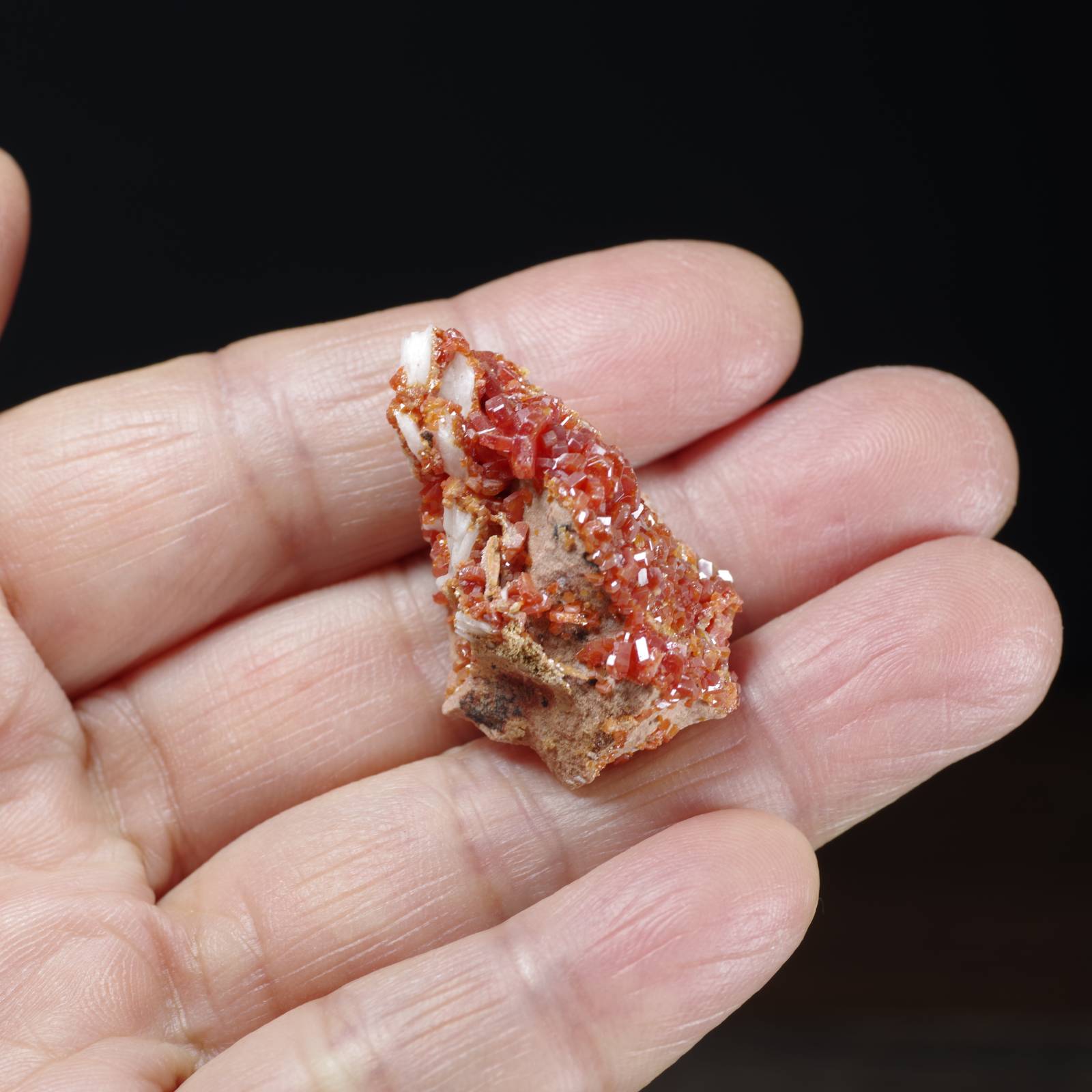 レア 鉱物 バナディナイト 原石標本 モロッコ天然石 オレンジ 43.75ct
