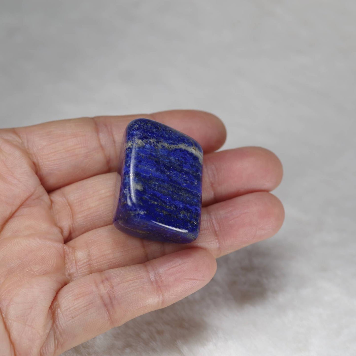 ラピスラズリ Lapis Lazuli No.5 タンブル アフガニスタン産 Brazil 写真現物 動画あり